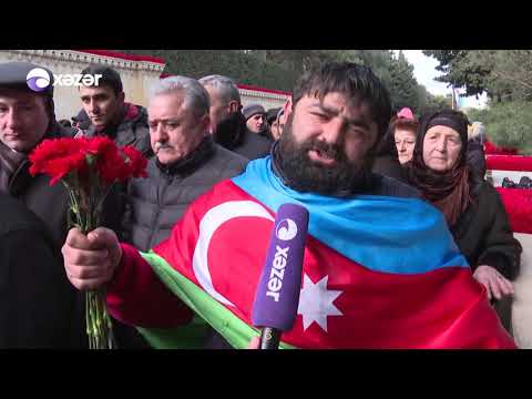 410 km-lik yolu şəhidlər üçün piyada gəldi