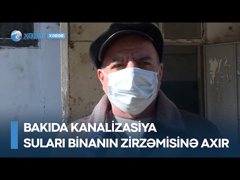 Bakıda kanalizasiya suları binanın zirzəmisinə axır