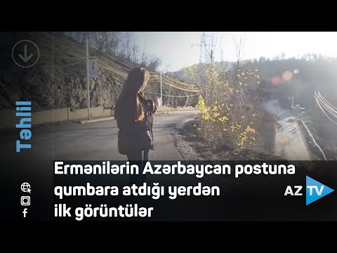 Ermənilərin Azərbaycan postuna qumbara atdığı yerdən ilk görüntülər